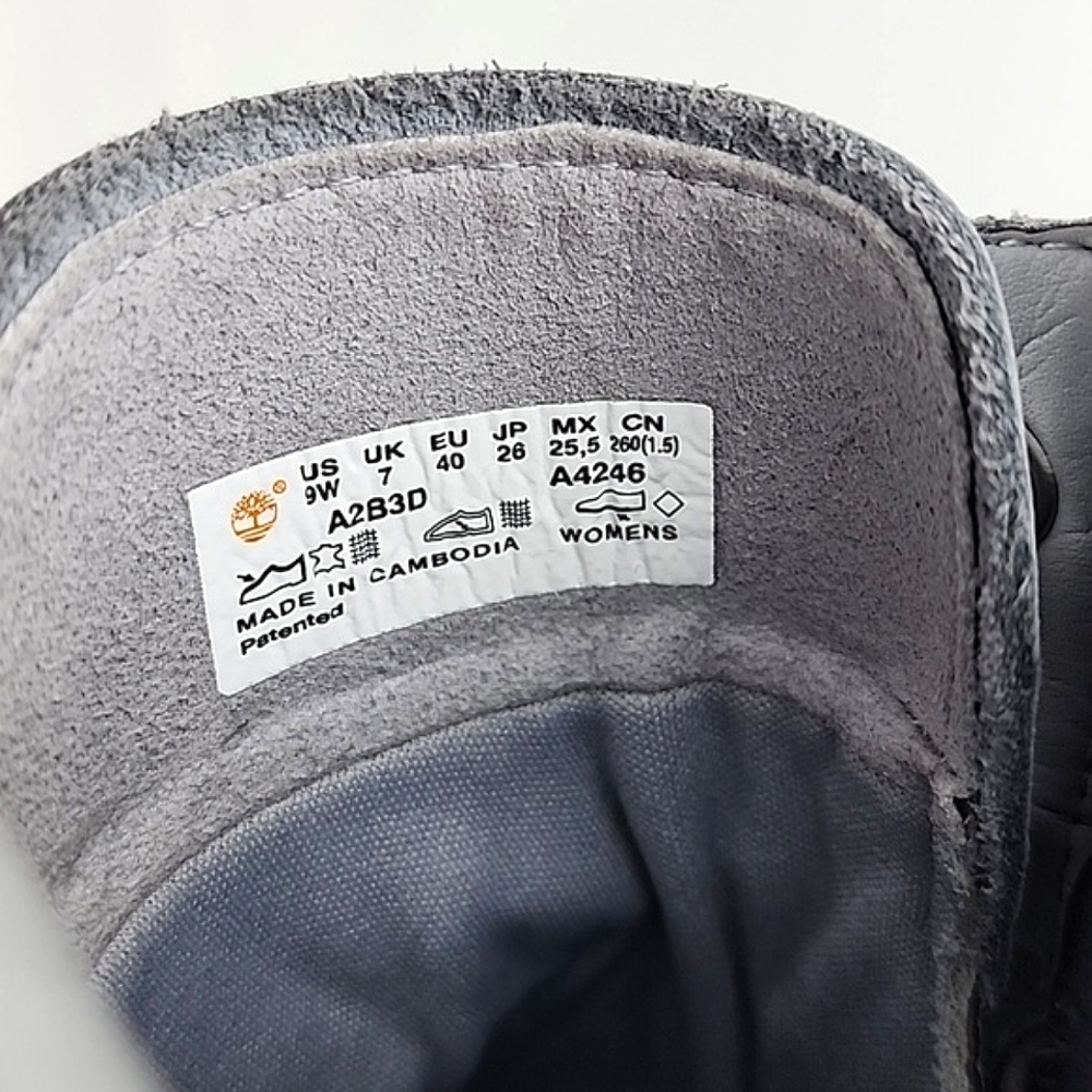 Timberland Women's Lucia Way Waterproof Grey Nubuck Leather Ankle Boots Size 9W - Picture 11 of 15
